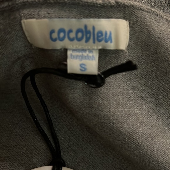 Coco Bleu Gray Long Sleeve Tie Knit Cardigan. - Picture 8 of 12